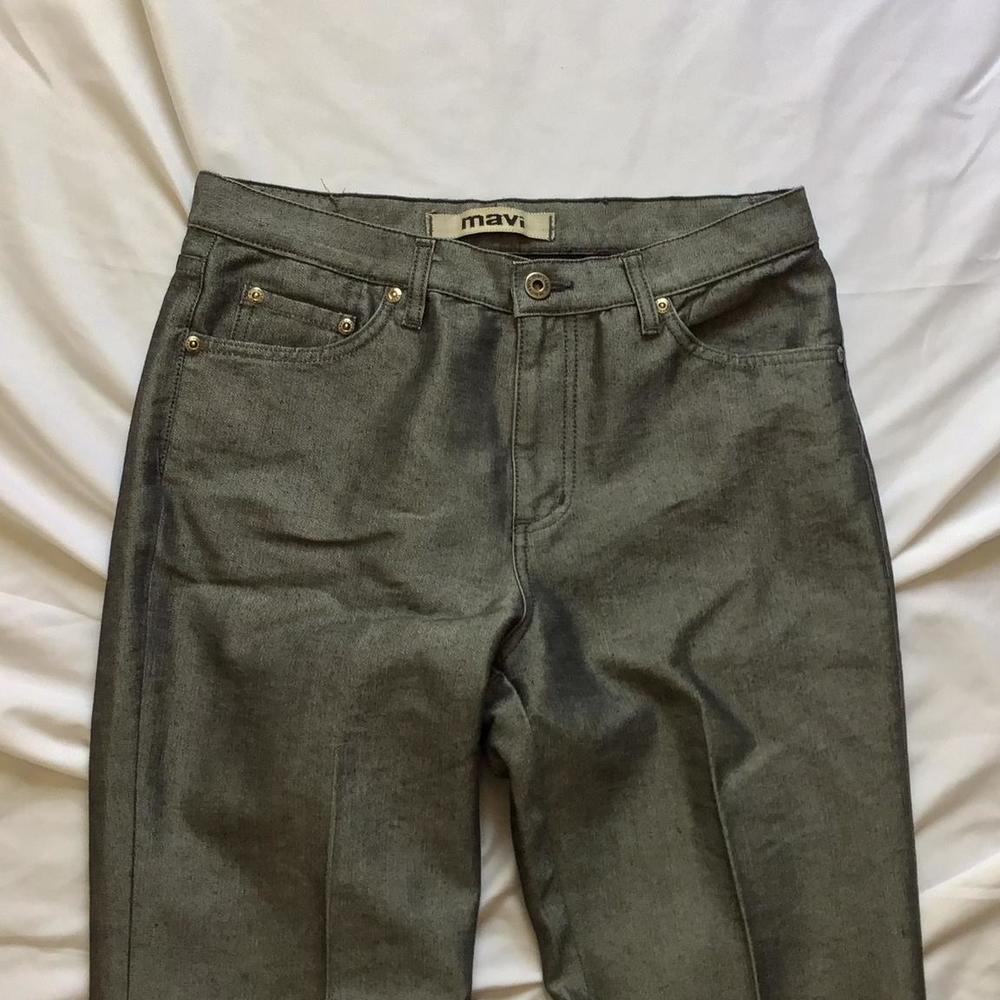 🔴𝗕𝗢𝗚𝗢🔴silver mavi molly flare low rise zip fly jeans